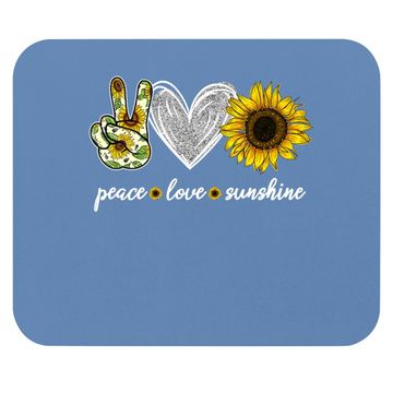 Discover Peace Love Sunshine Sunflower Hippie Sunflower Lover Mouse Pad