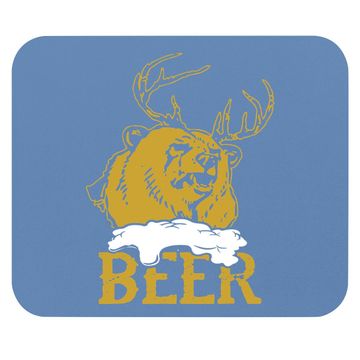 Discover Beer Deer Bear Mouse Pad