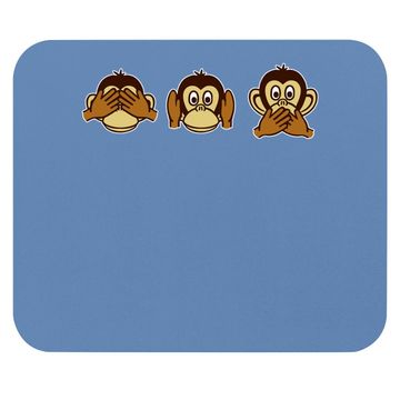 Discover Three Wise Monkeys Mouse Pad