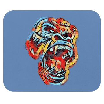 Discover Colorful Silverback Gorilla Image Gorillas Picture Ape Mouse Pad