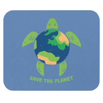 Discover Save The Planet Earth Day Environment Turtle Recycle Ocean Mouse Pad