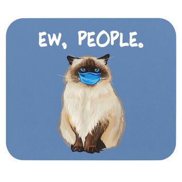Discover Ew People Cat Wearing Face Mask Mouse Pad