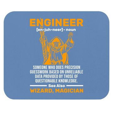 Discover Funny Wizard Engineer Definition Civil Mechanical Engineer Mouse Pad