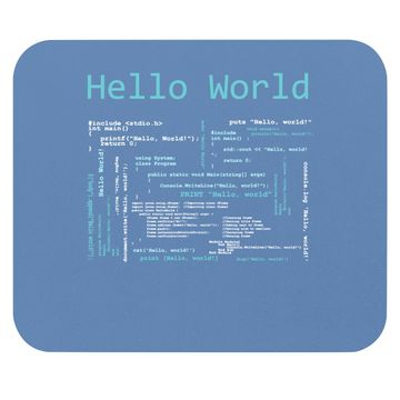 Discover Hello World Computer Programming Languages Mouse Pad