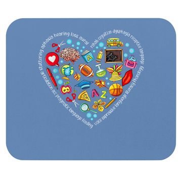 Discover Speech Language Pathology Heart Shape Speech Therapy Mouse Pad