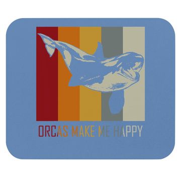 Discover Orcas Make Me Happy Killer Whale Mouse Pad