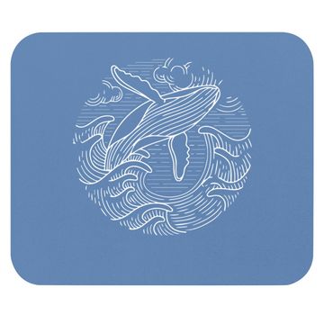 Discover Ocean Waves Humpback Whale Mouse Pad