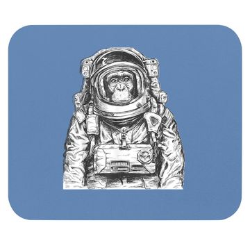 Discover Astronaut Monkey Chimpanzee Cosmonaut Astronomy Mouse Pad