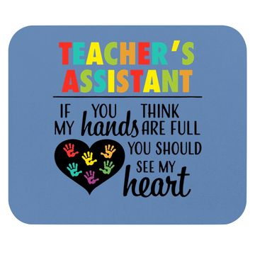 Discover Teacher Assistant Heart Quote Mouse Pad