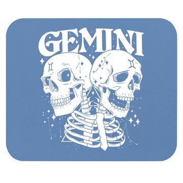 Discover Gemini Faery Crystal Witch Skull Constellation Mouse Pad