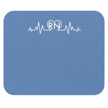 Discover Cool Heartbeat Registered Nurse Rn Mouse Pad
