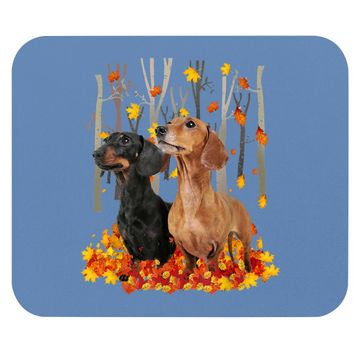 Discover Hello Autumn Maple Dachshund Leaf Fall Cute Dachshund Mouse Pad
