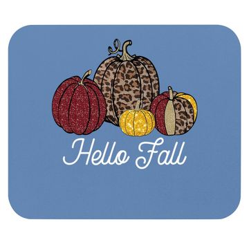 Discover Fall Leopard Pumpkin Fall Vibes Fall Autumn Gift Mouse Pad