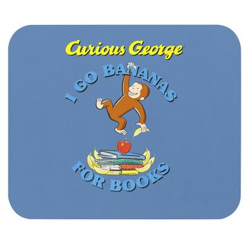 Discover Curious George I Go Bananas For Books Book Stack Mouse Pad