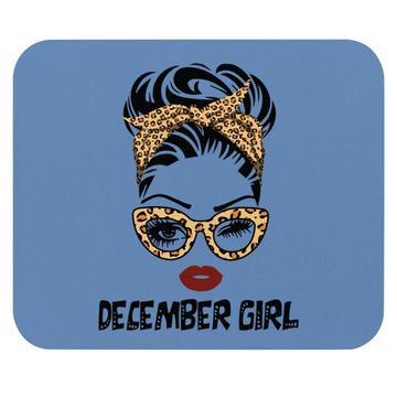 Discover December Birthday Costume Leopard Prints Girl Mouse Pad