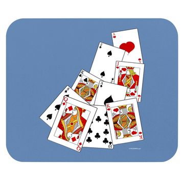 Discover Poker Playing Card Mouse Pad Ace King Queen Jack