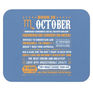 Discover Born In October Scorpio Mouse Pad