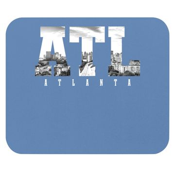 Discover Atl Atlanta Skyline Pride Black & White Vintage Georgia Mouse Pad
