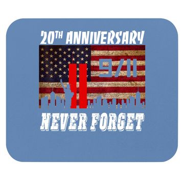 Discover Never Forget 9-11 20th Anniversary Patriot Day Mouse Pad