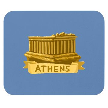 Discover Athens Greece Acropolis Parthenon Gold Mouse Pad