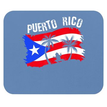 Discover Distressed Style Puerto Rico Frog Mouse Pad