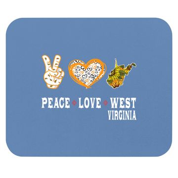 Discover Peace Love West Virginia State Sunflower Mouse Pad