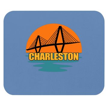 Discover Charleston Cooper River Ravenel Bridge Silhouette Sunset Mouse Pad