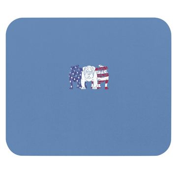 Discover Unique English Bulldog Dog American Flag Mouse Pad