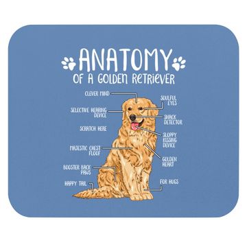 Discover Anatomy Golden Retriever Dog Mouse Pad