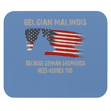 Discover Belgian Malinois American Flag Mouse Pad