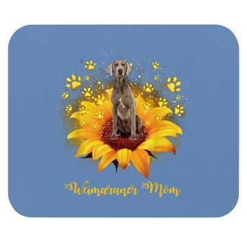 Discover Weimaraner Mom Sunflower With Dog Paw Mouse Pad