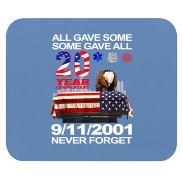 Discover Never Forget 9-11-2001 20th Anniversary Firefighters Mouse Pad