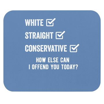 Discover Republican White Straight Conservative Funny Mouse Pad