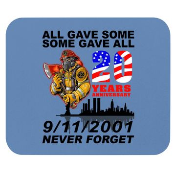 Discover Never Forget 9-11-2001 20th Anniversary Firefighters Mouse Pad