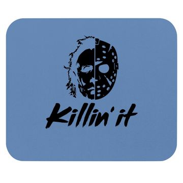 Discover Killin' It Jason And Michael Myers Halloween Mouse Pad