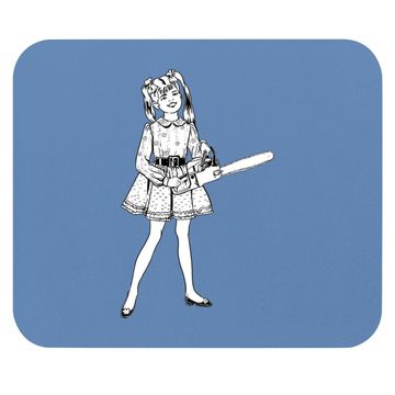 Discover Chainsaw Girl Punk Goth Horror Fan Sinister Rocker Mouse Pad