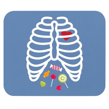 Discover Skeleton Rib Cage Heart Candy Mouse Pad