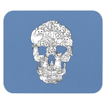 Discover Cat Skull Halloween Mouse Pad