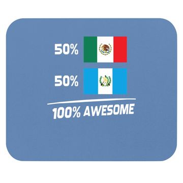 Discover Half Mexican Half Guatemalan Pride Mexico Guatemala Flag Mouse Pad