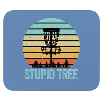 Discover Disc Golf Funny Stupid Tree Retro Mouse Pad
