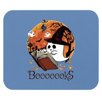Discover Booooks! Ghost Reading Books Halloween Mouse Pad