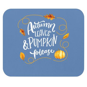 Discover Autumn Leaves & Pumpkin Please Mouse Pad