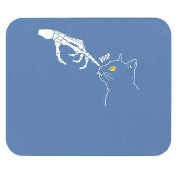 Discover Halloween Cat Black Lover Skeleton Hand Boop Horror Custome Mouse Pad