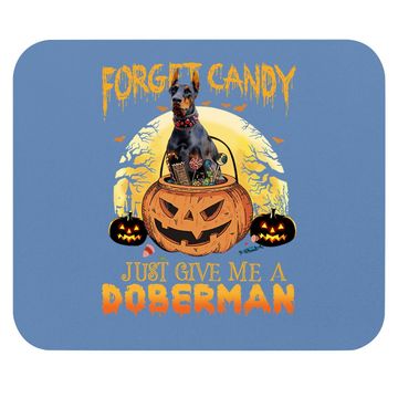 Discover Candy Pumpkin Doberman Dog Mouse Pad