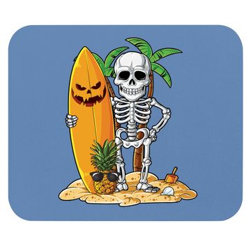 Discover Skeleton Surfing Halloween Hawaii Surfer Mouse Pad