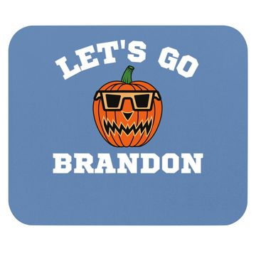 Discover Let's Go Brandon Chant Halloween Pumpkin In Glasses Mouse Pad