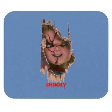 Discover Child's Play Broken Door Here's Chucky Poster Mouse Pad