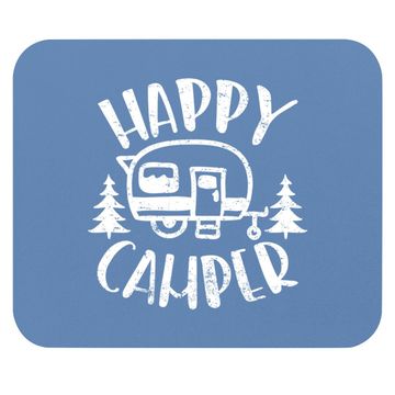 Discover Happy Camper Trailer Outdoor Camping Mouse Pad