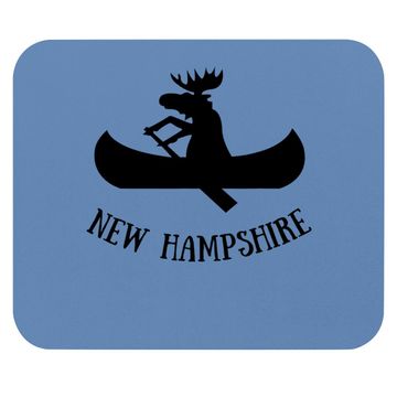 Discover New Hampshire Moose Canoe Vacation Mouse Pad
