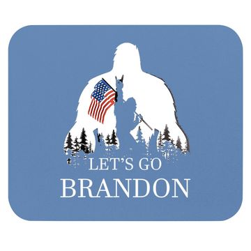 Discover Let's Go Brandon Us Flag Bigfoot Mouse Pad